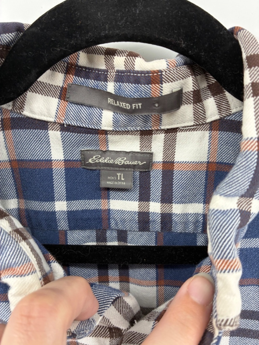 Eddie Bauer Men’s Plaid TALL Shirt - Picture 3 of 7
